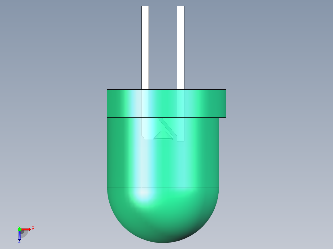 LED_Round_Green3_D8.0mm俯视图