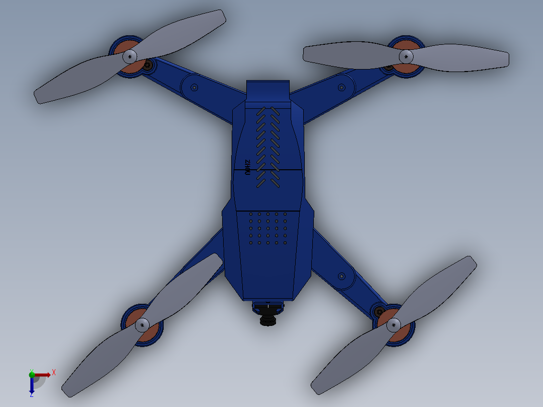 无人机设计sw俯视图