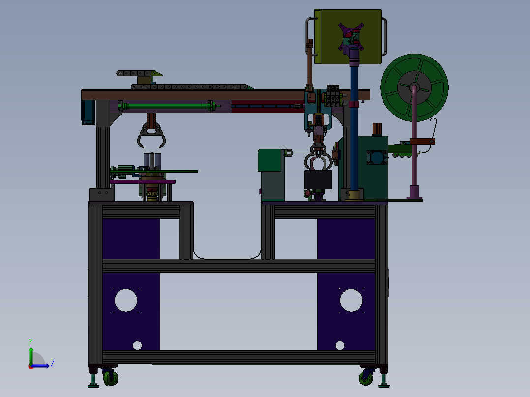 自动绕线扎线机左视图