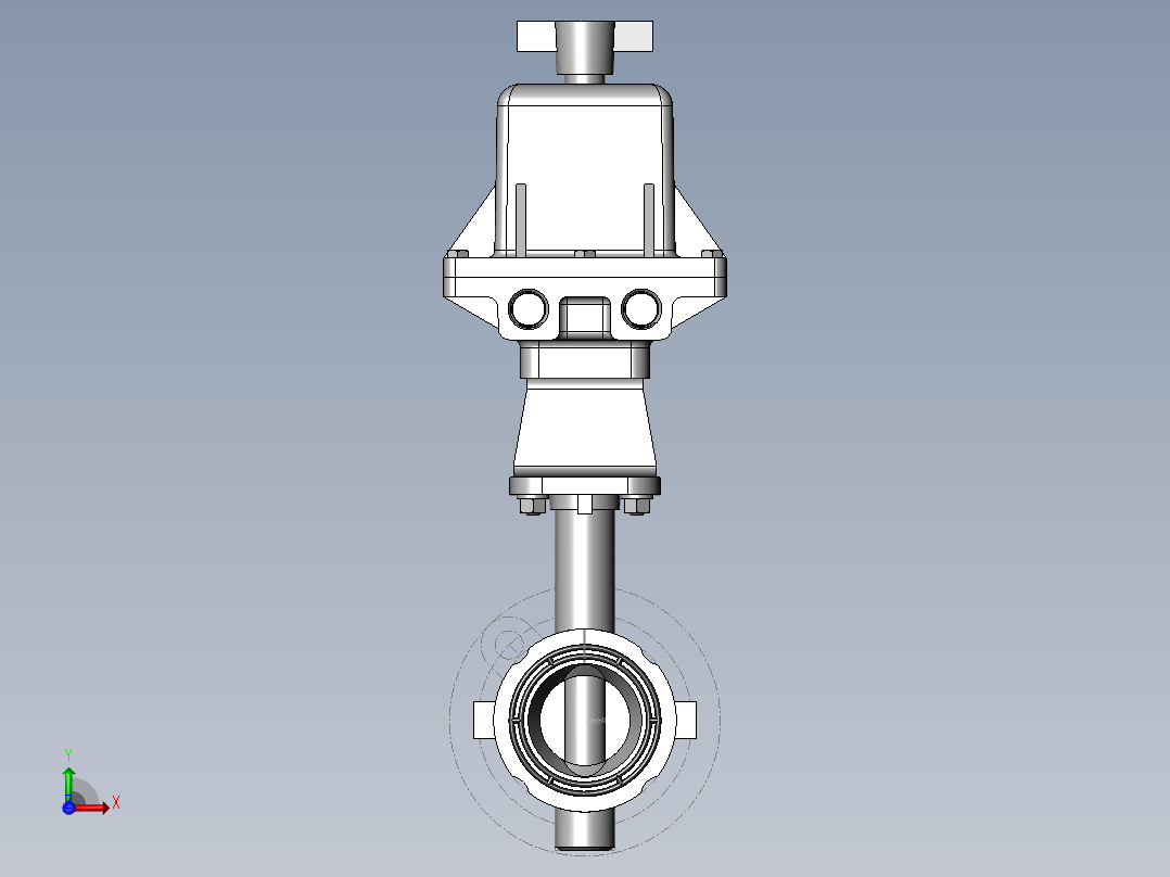 PVC管件-2in BF-Elec-Valve前视图