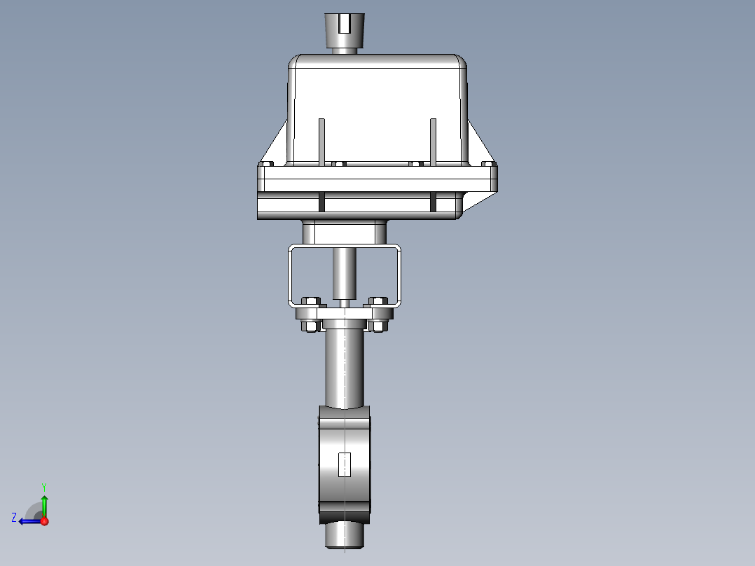 PVC管件-2in BF-Elec-Valve右视图