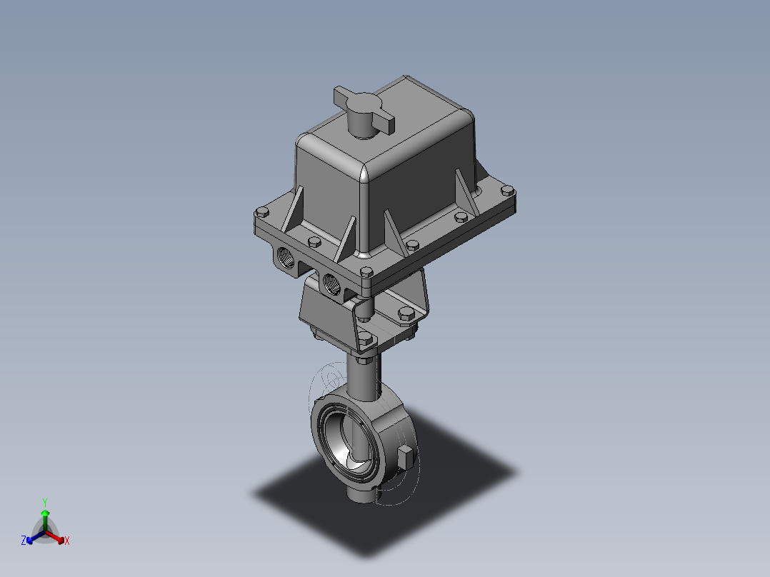 PVC管件-2in BF-Elec-Valve正等轴测图
