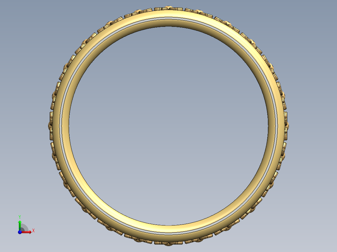 现代戒指设计前视图