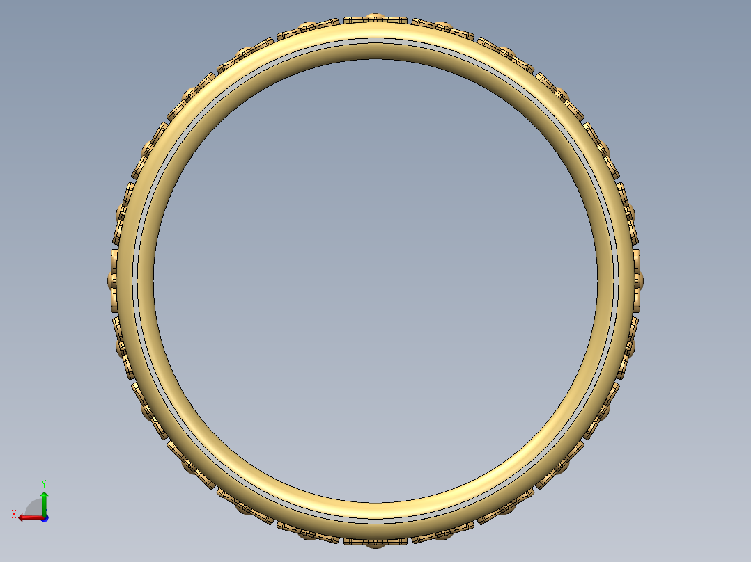 现代戒指设计后视图