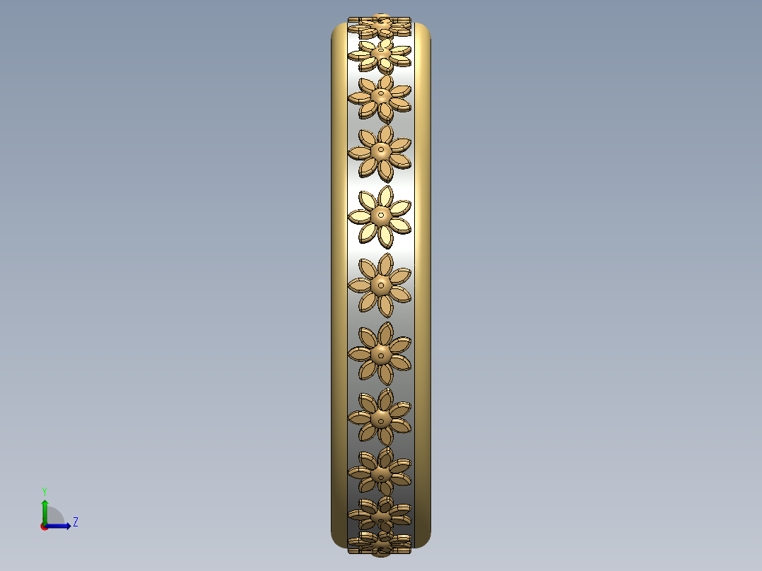 现代戒指设计左视图