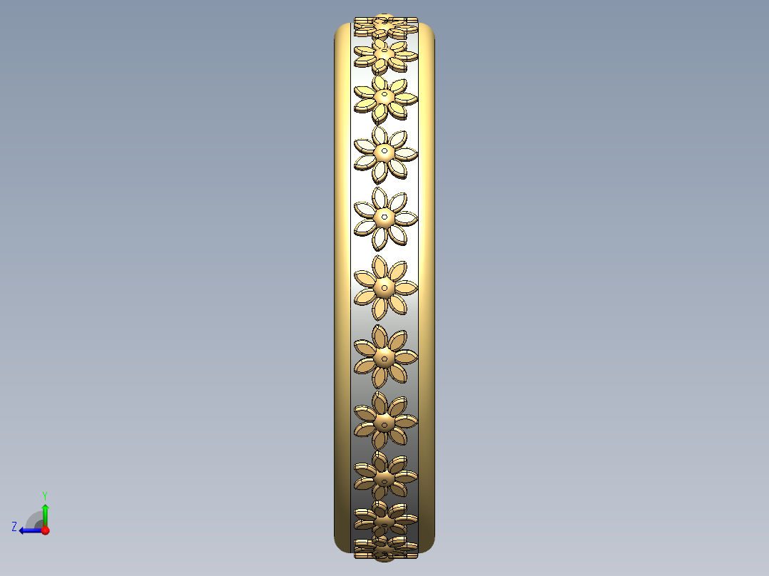 现代戒指设计右视图