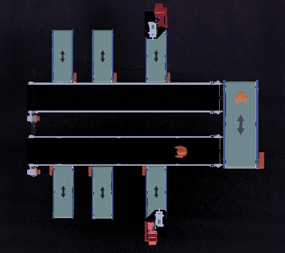 用于鸡肉切割的带式输送机3D图纸