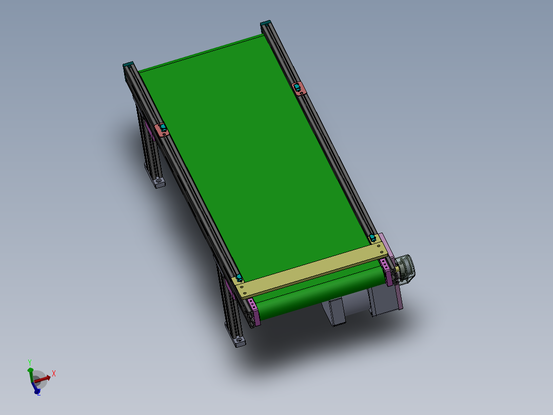 小型传送带输送机(参数可编辑，可用生产）==410048==25