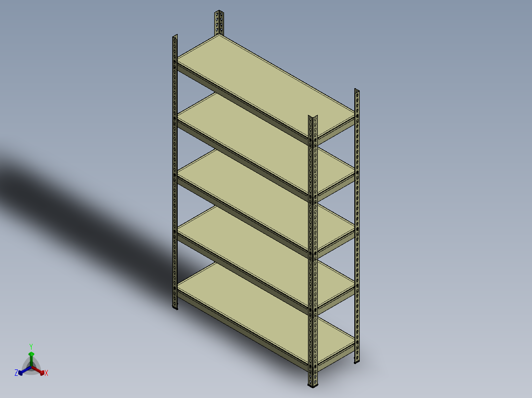 架子正等轴测图