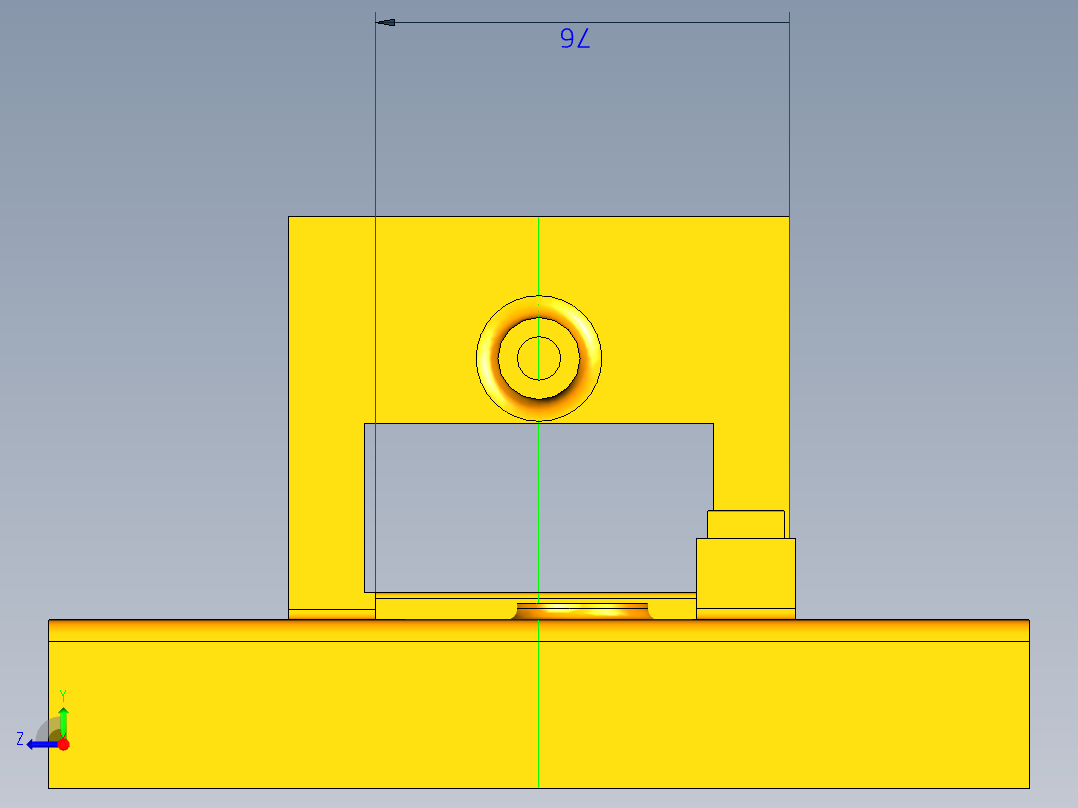 831001后托架加工工艺及镗三杠孔夹具设计【含三维UG】右视图