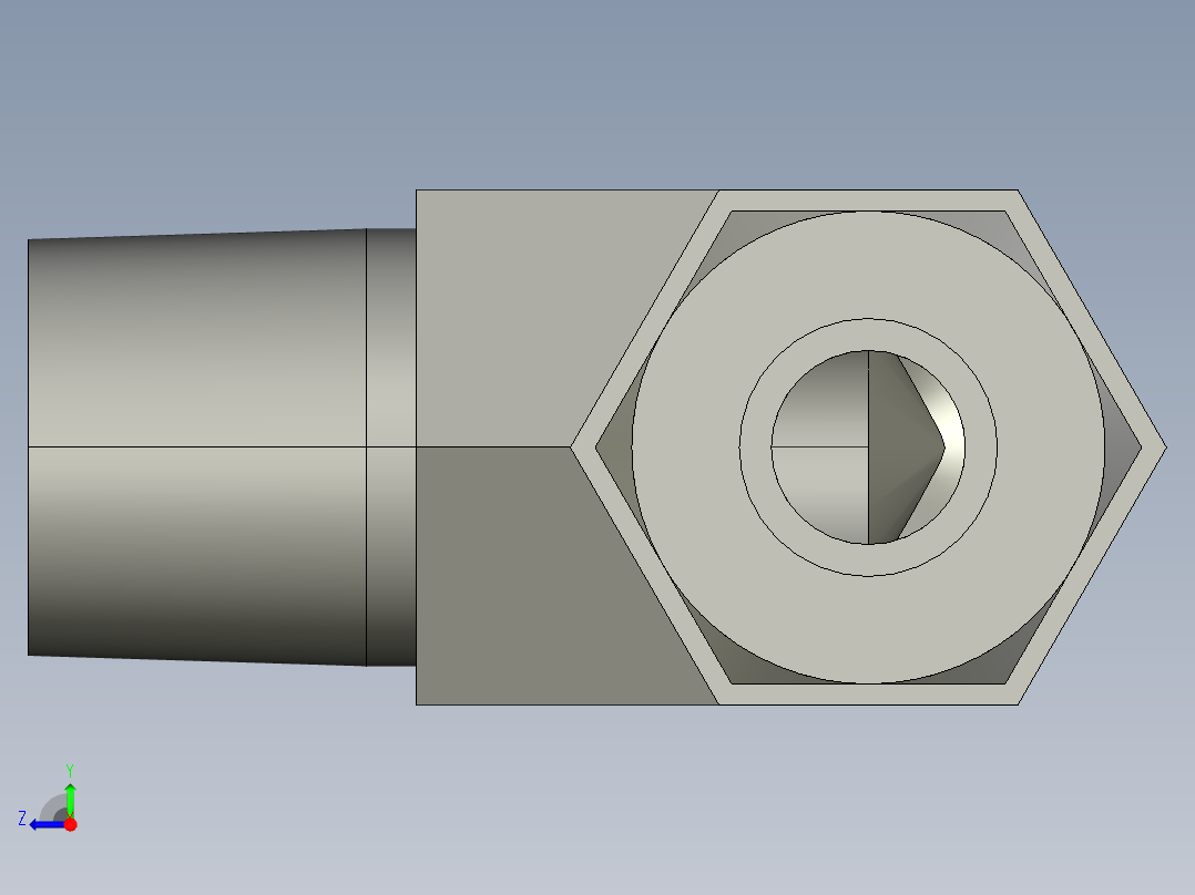 卡套式工业通用硬管接头6-6_cbu-s右视图