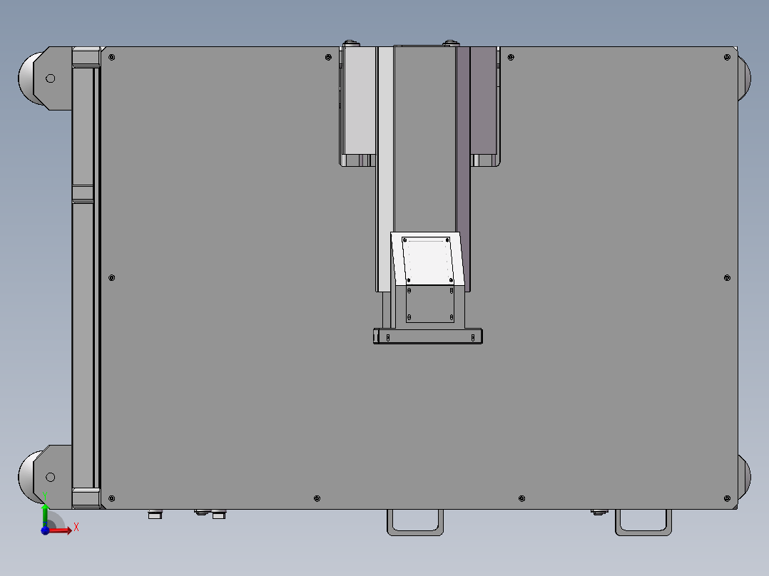 视觉自动打孔机 非标自动化设备3D图纸设计前视图