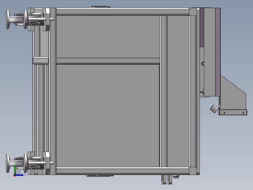 视觉自动打孔机 非标自动化设备3D图纸设计左视缩略图
