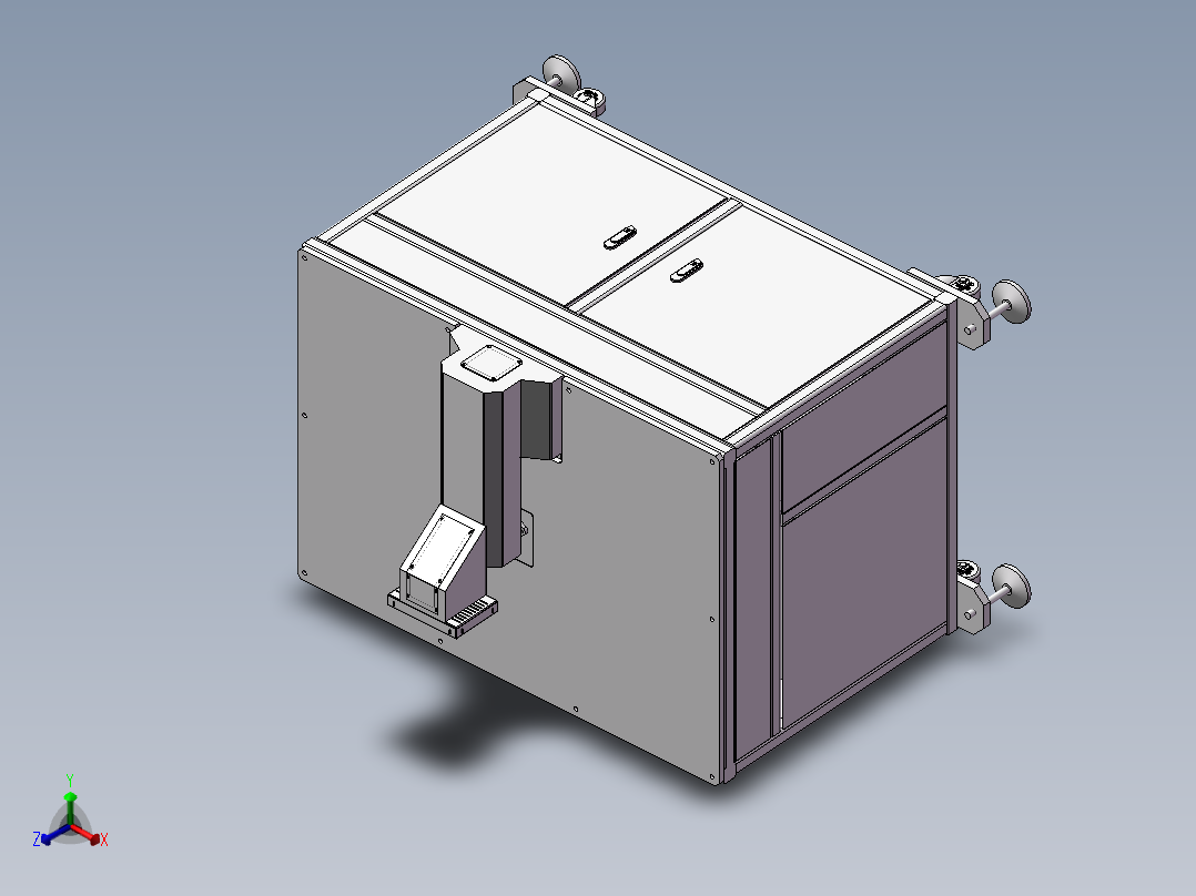 视觉自动打孔机 非标自动化设备3D图纸设计正等轴测图