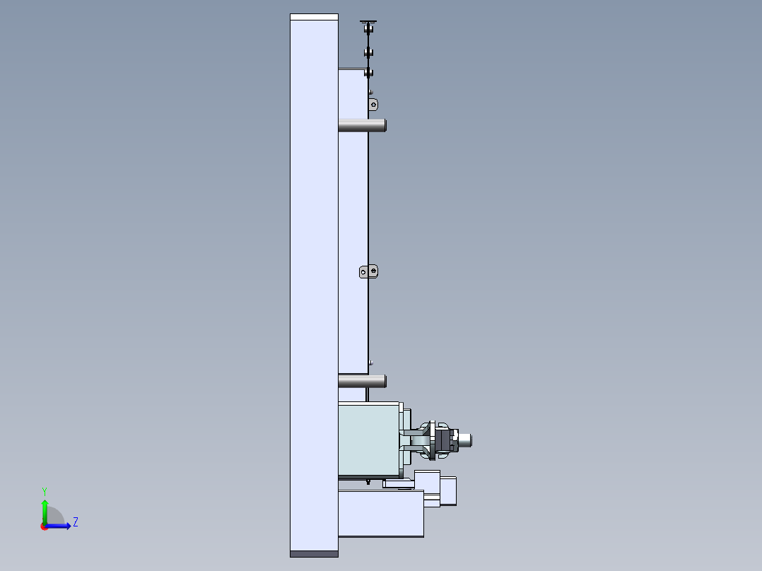 中板成品整形Spring治具左视图