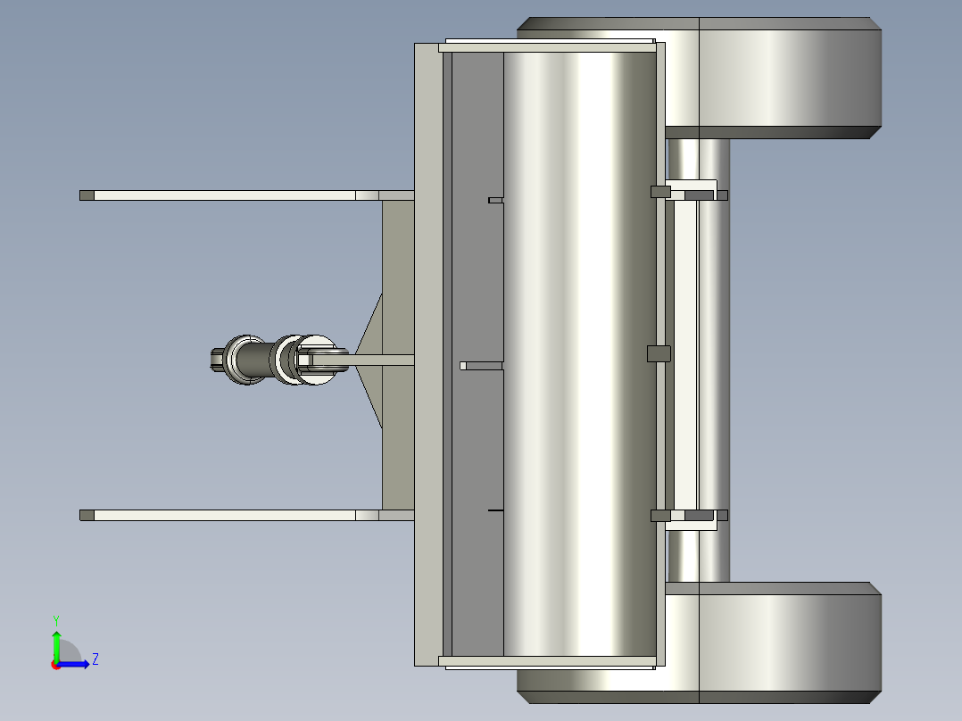 P128-装载机CAD图及三维PROE建模左视图