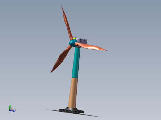 风力发电机设计建模