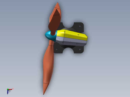 风力发电机设计建模俯视缩略图