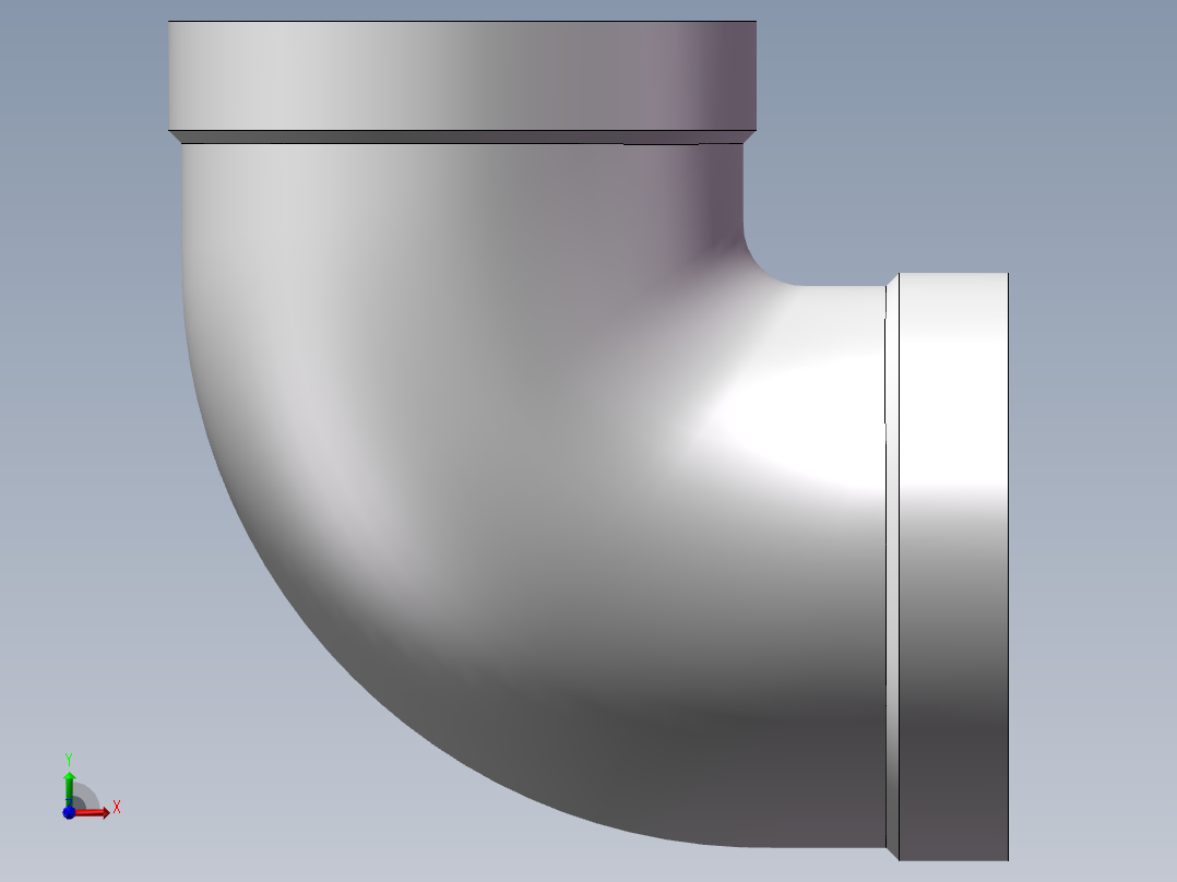 弯头-90°等径 DN32前视图