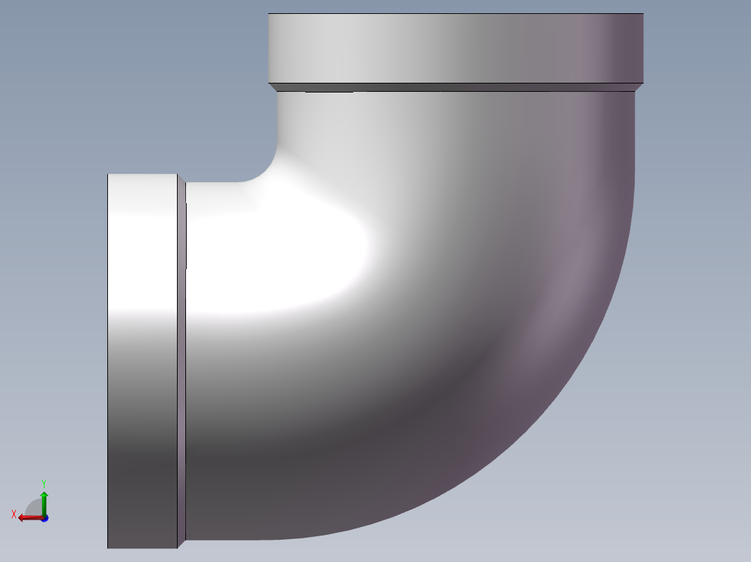 弯头-90°等径 DN32后视图