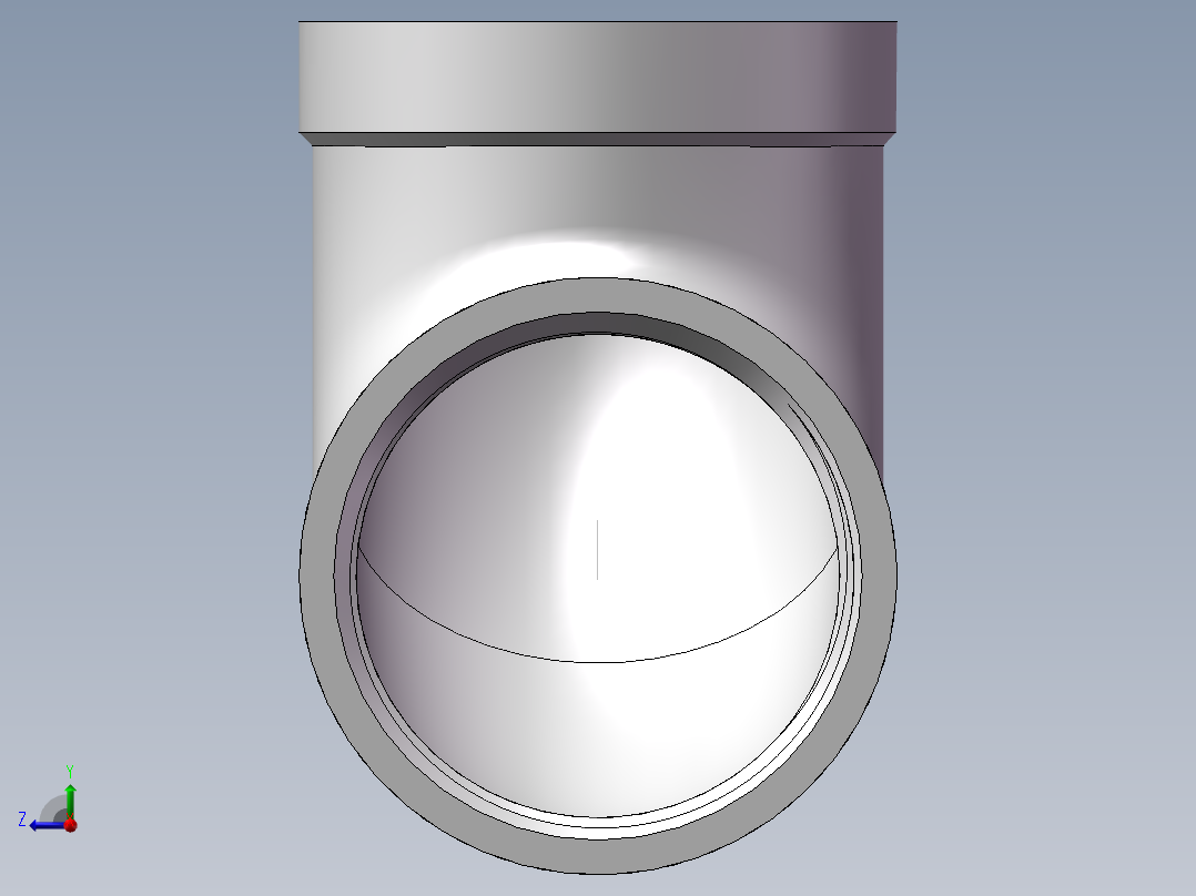 弯头-90°等径 DN32右视图