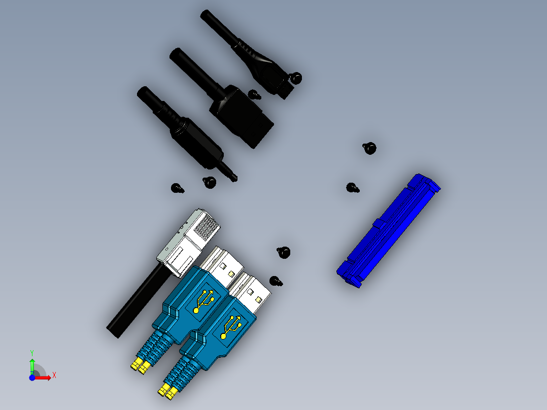Raspberry PI B+外壳-盒，带有用于gpio引脚的盒装接头前视图