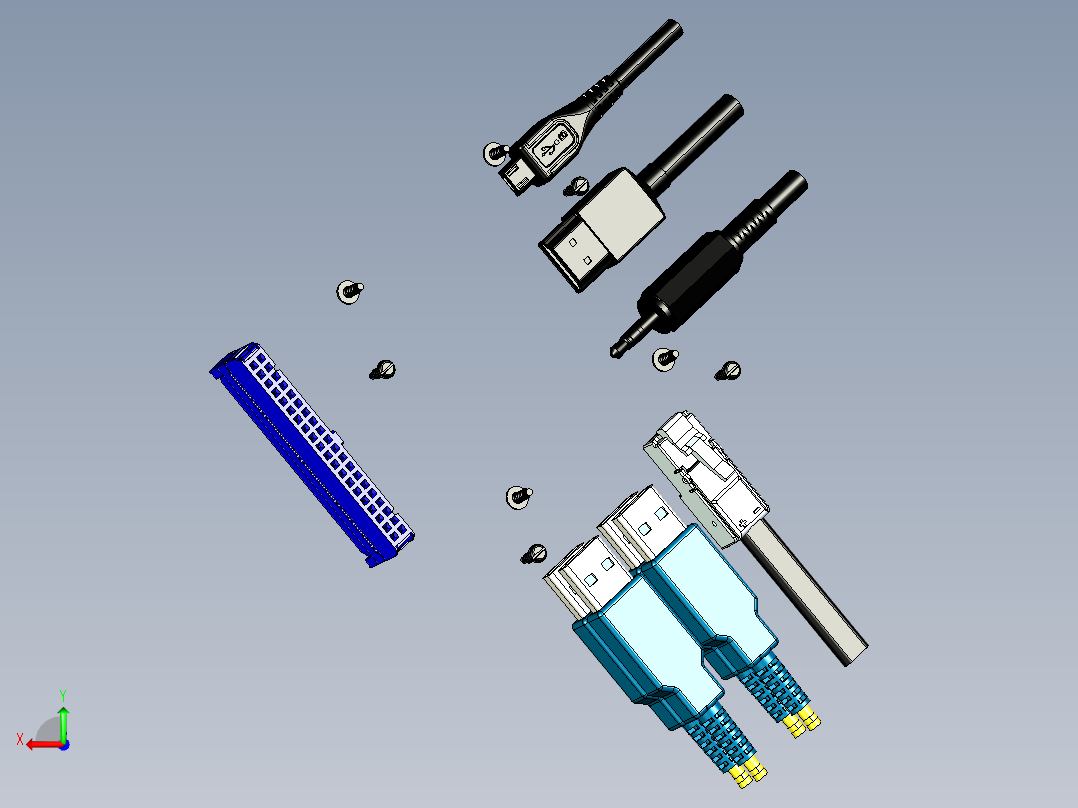 Raspberry PI B+外壳-盒，带有用于gpio引脚的盒装接头后视图