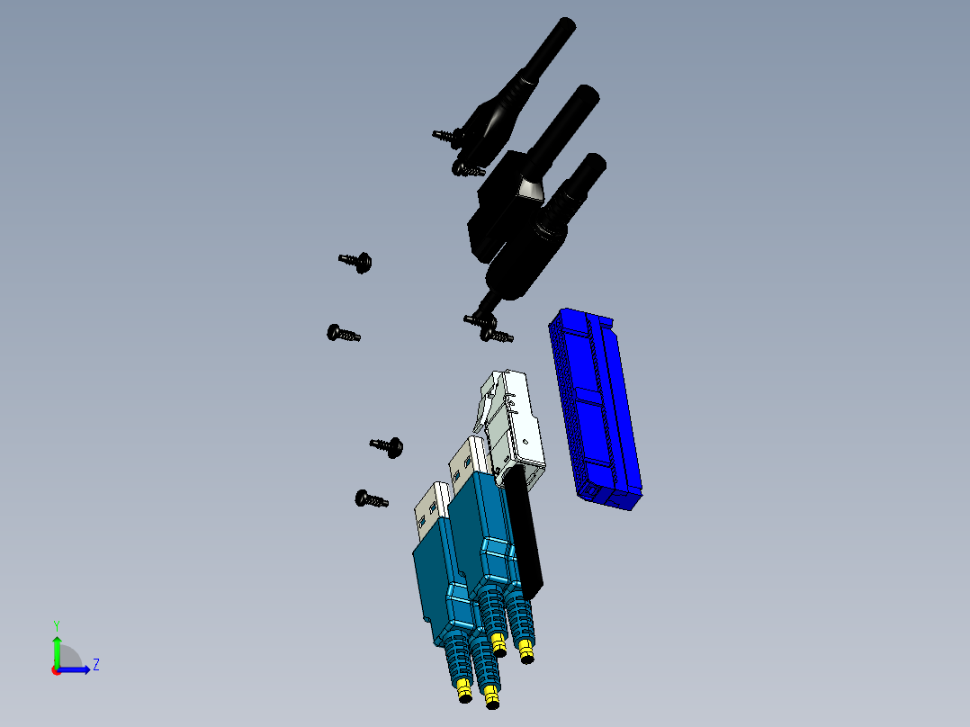 Raspberry PI B+外壳-盒，带有用于gpio引脚的盒装接头左视图