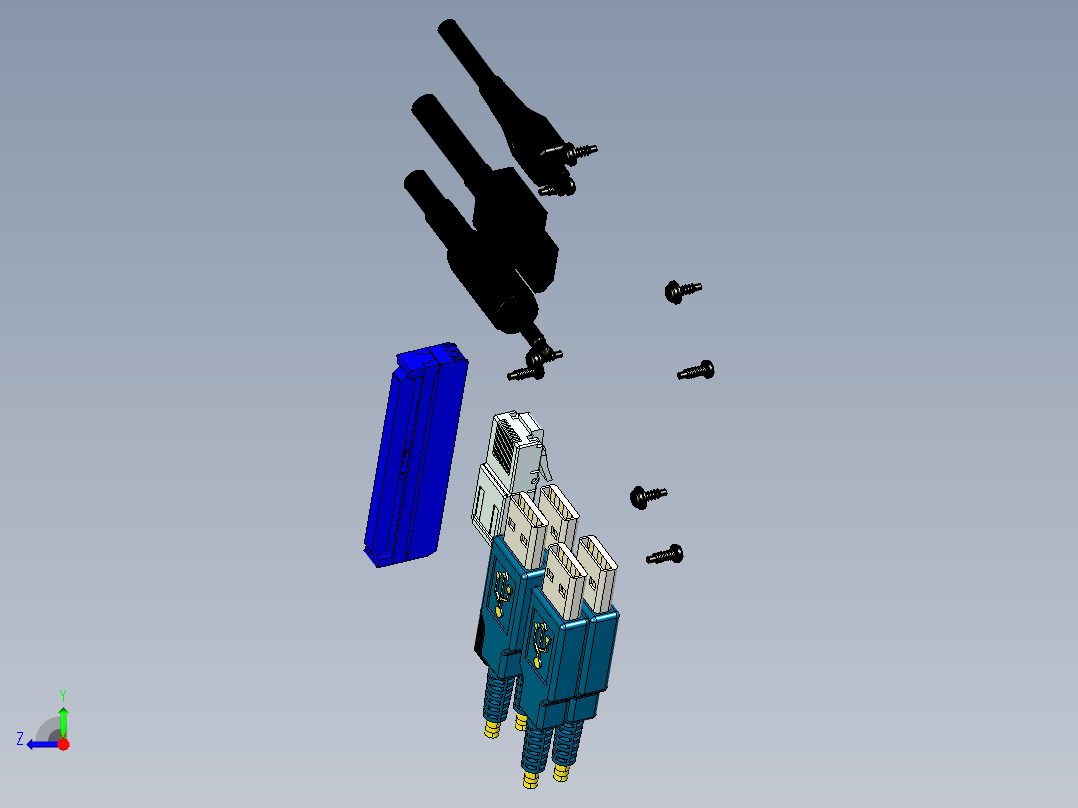 Raspberry PI B+外壳-盒，带有用于gpio引脚的盒装接头右视图