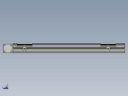 直线模组LHB17-L40-S800-L(B)设计图纸右视缩略图