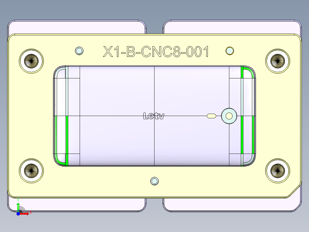 X1 笔记本CNC工装夹具三维模型CNC8 2015-5-15前视图