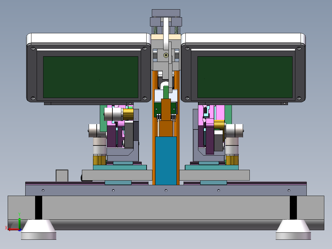 杠杆原理自动对芯焊接sw21可编辑后视图