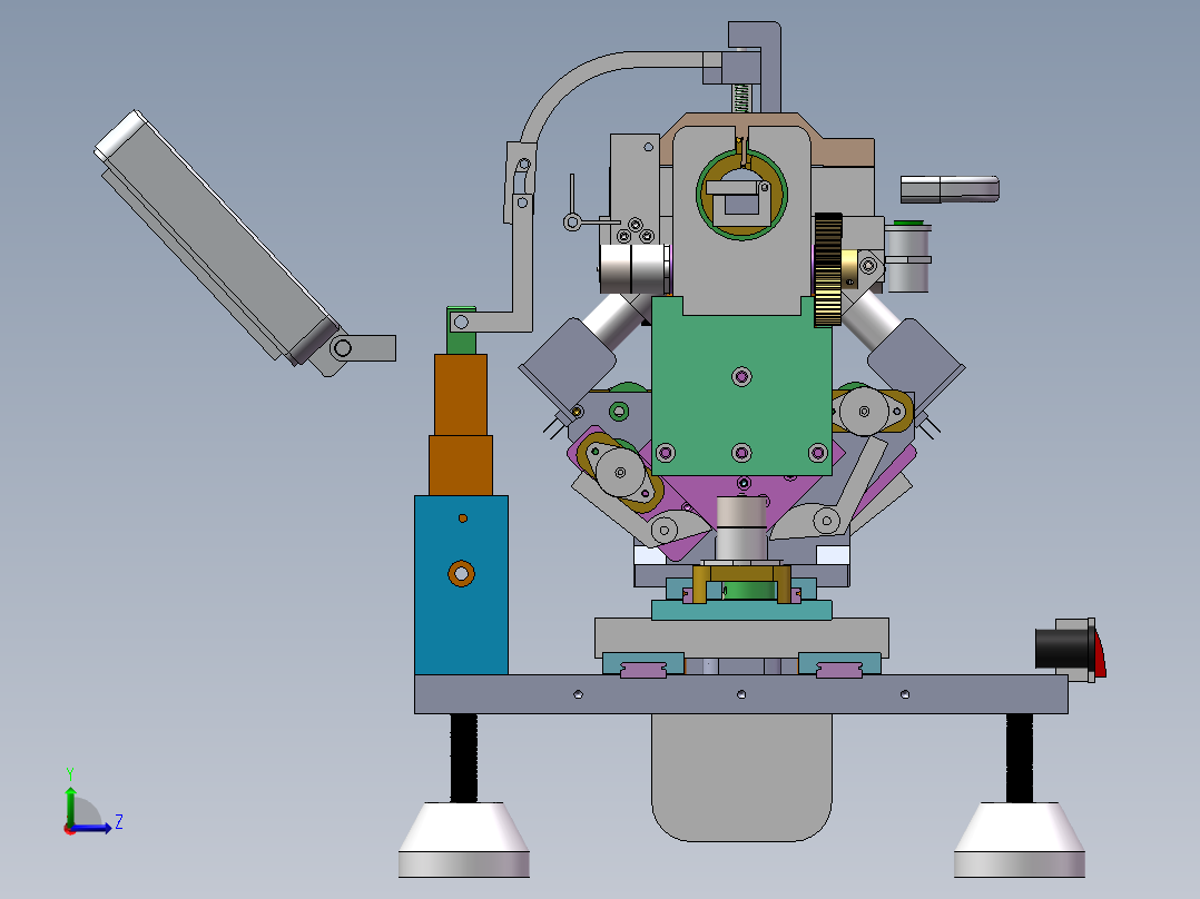 杠杆原理自动对芯焊接sw21可编辑左视图