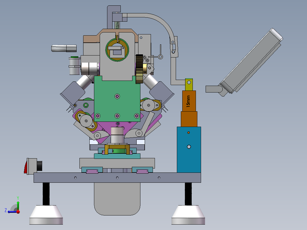 杠杆原理自动对芯焊接sw21可编辑右视图