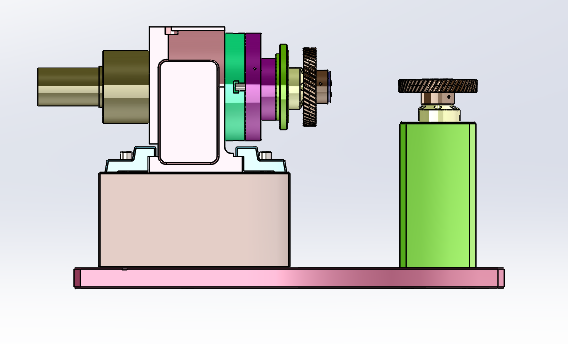 齿轮径向轴向加工带钻孔机床(sw21可编辑+cad)