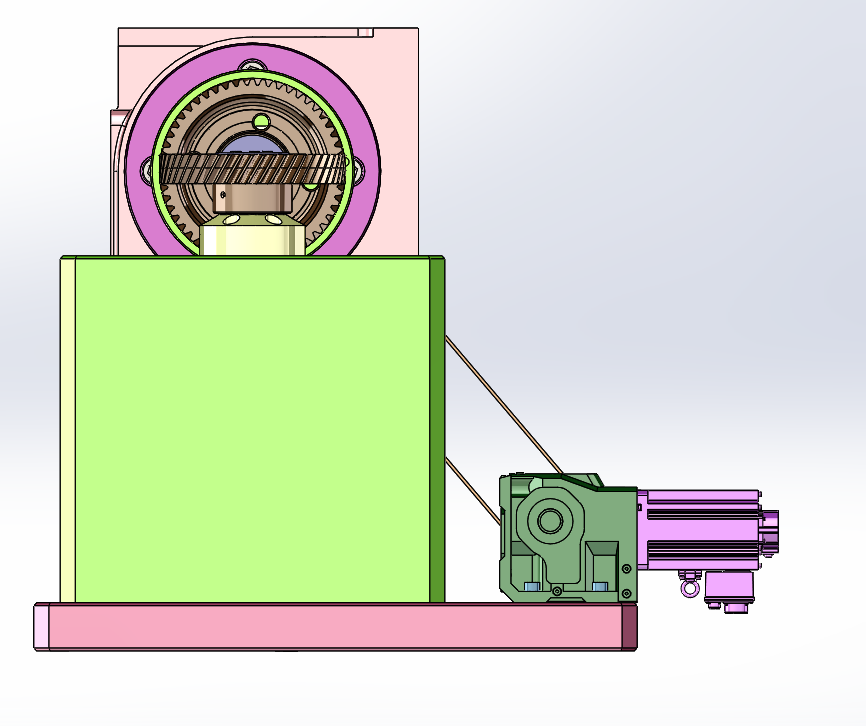 齿轮径向轴向加工带钻孔机床(sw21可编辑+cad)