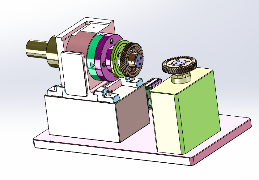 齿轮径向轴向加工带钻孔机床(sw21可编辑+cad)