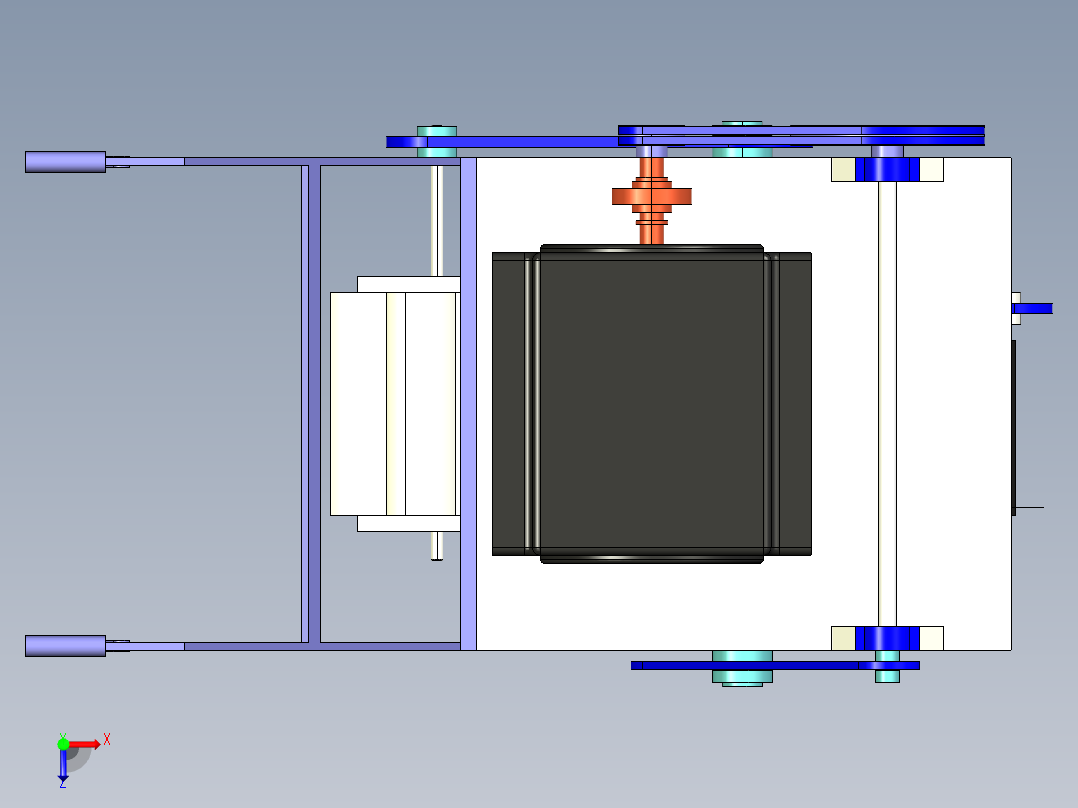 玉米播种机（cero6.0+cad+说明书）俯视图
