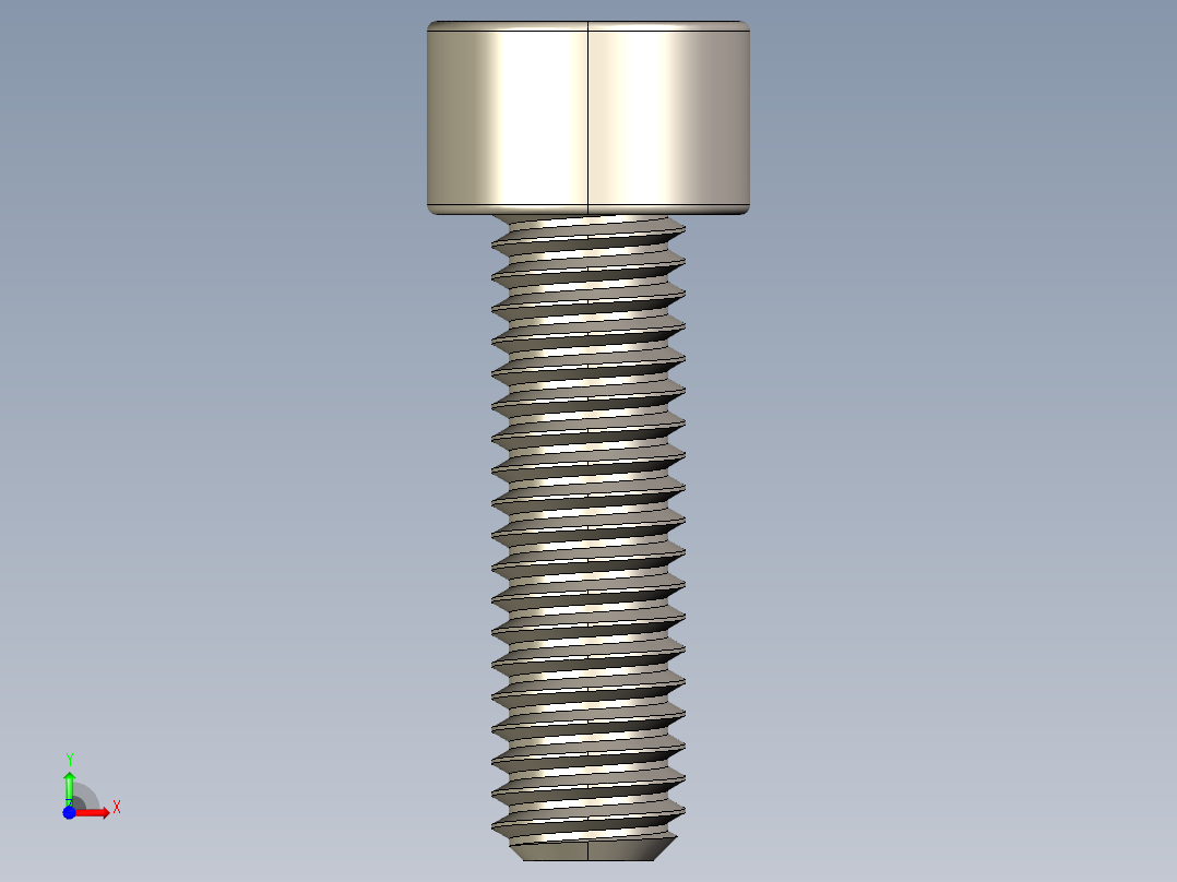 Screw_DIN_912_M6x20F_A2.STEP公制内六角螺钉前视图