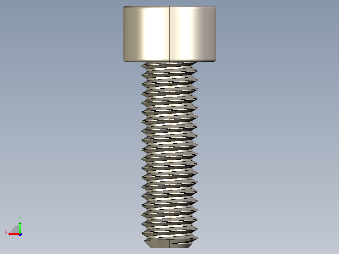 Screw_DIN_912_M6x20F_A2.STEP公制内六角螺钉后视图
