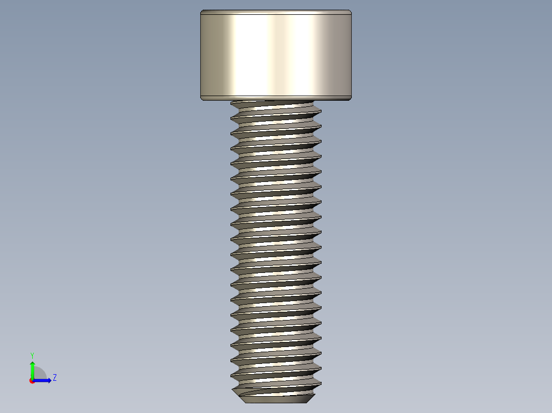 Screw_DIN_912_M6x20F_A2.STEP公制内六角螺钉左视图
