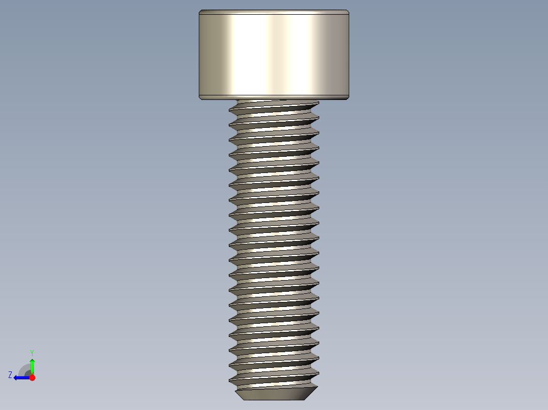 Screw_DIN_912_M6x20F_A2.STEP公制内六角螺钉右视图