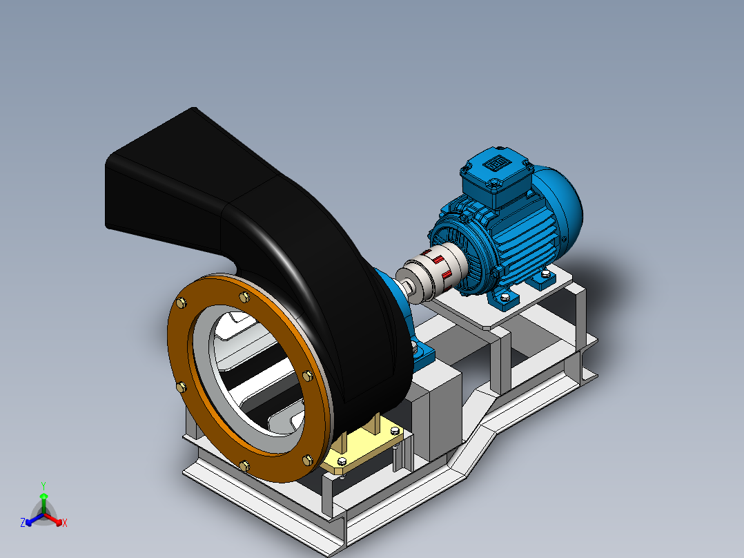 简易风机鼓风机模型