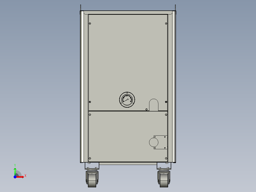 2P东旭工业油冷机制冷液压站冷油机散热冷却器4500kcal前视图