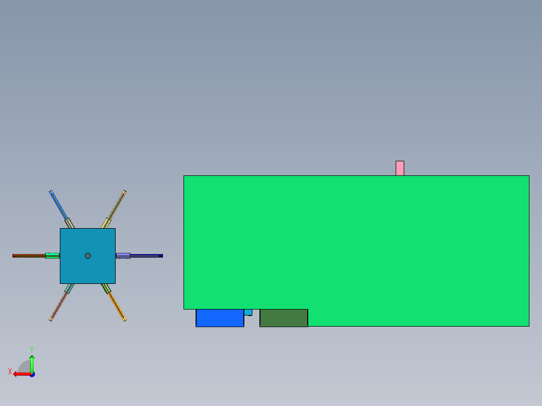 加工用多工位高速冷镦机后视图