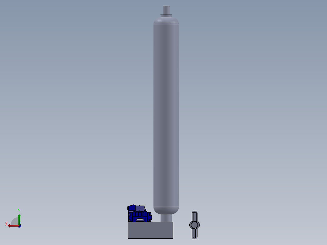 定制液压缸后视图