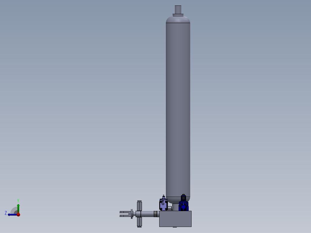 定制液压缸右视图