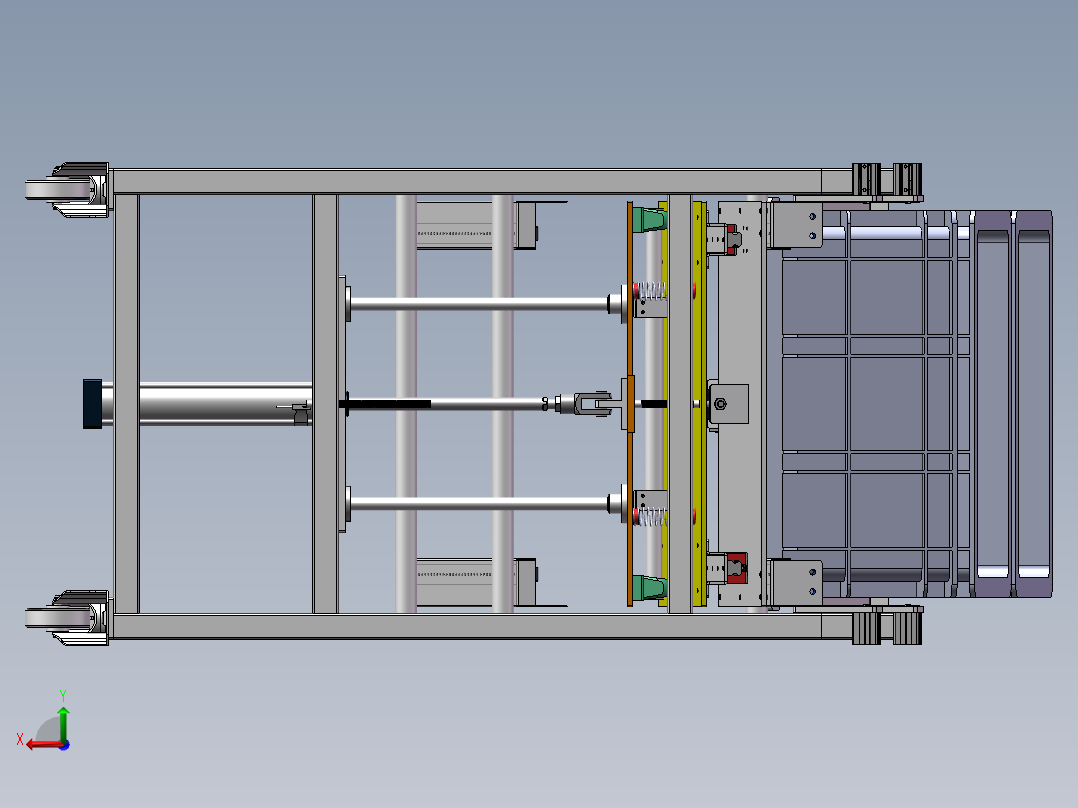 货架、LCIA精益物料车后视图
