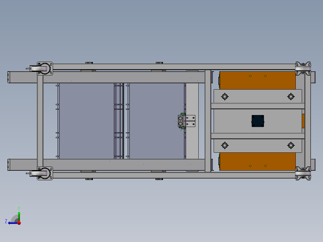 货架、LCIA精益物料车右视图