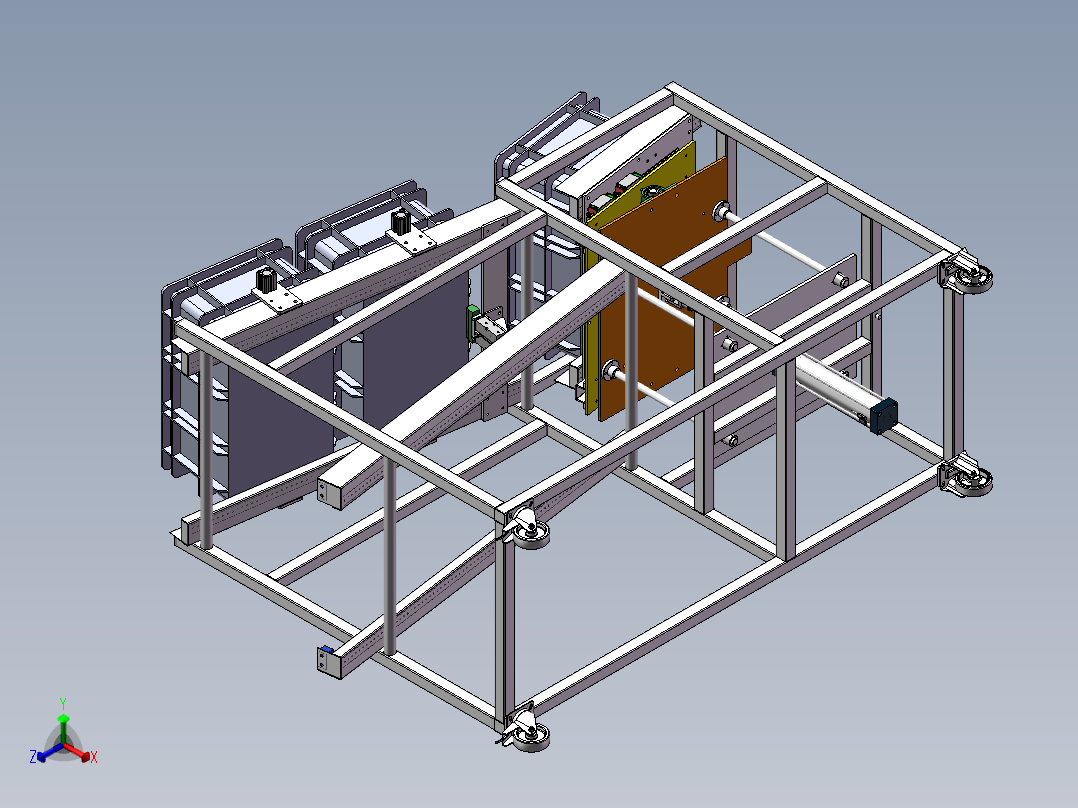 货架、LCIA精益物料车正等轴测图